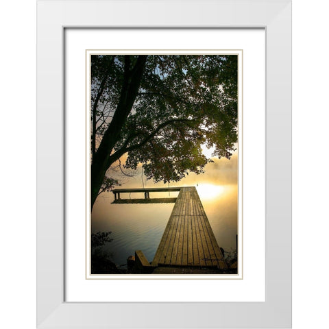 Morning Colors White Modern Wood Framed Art Print with Double Matting by Hausenflock, Alan