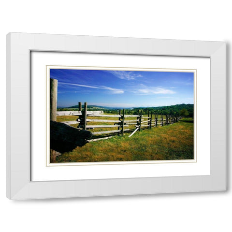 Winchester County White Modern Wood Framed Art Print with Double Matting by Hausenflock, Alan