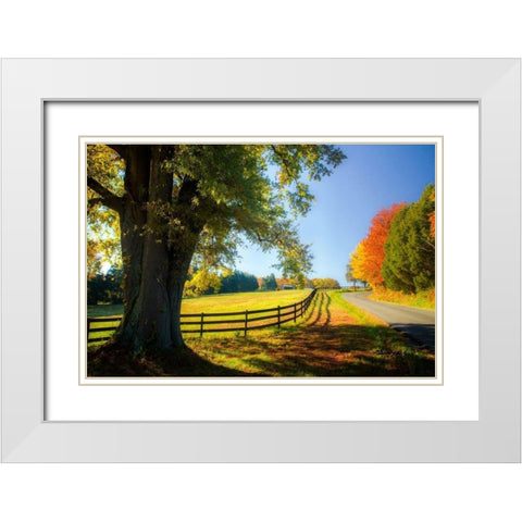 A Virginia Byway White Modern Wood Framed Art Print with Double Matting by Hausenflock, Alan