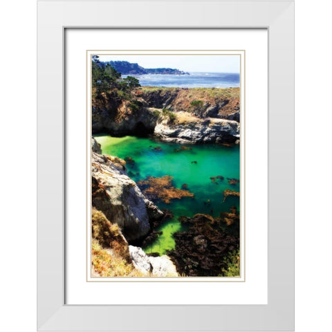 China Cove I White Modern Wood Framed Art Print with Double Matting by Hausenflock, Alan