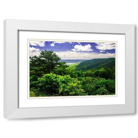 Dickey Ridge White Modern Wood Framed Art Print with Double Matting by Hausenflock, Alan