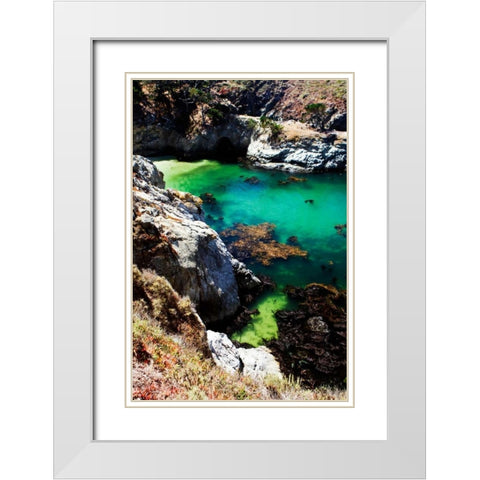 China Cove II White Modern Wood Framed Art Print with Double Matting by Hausenflock, Alan