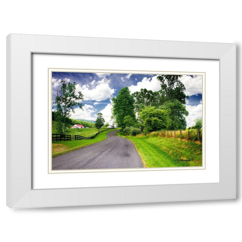 Virginia Byway White Modern Wood Framed Art Print with Double Matting by Hausenflock, Alan