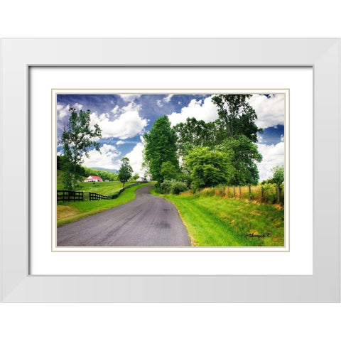 Virginia Byway White Modern Wood Framed Art Print with Double Matting by Hausenflock, Alan
