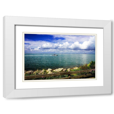 Back to the Dock White Modern Wood Framed Art Print with Double Matting by Hausenflock, Alan