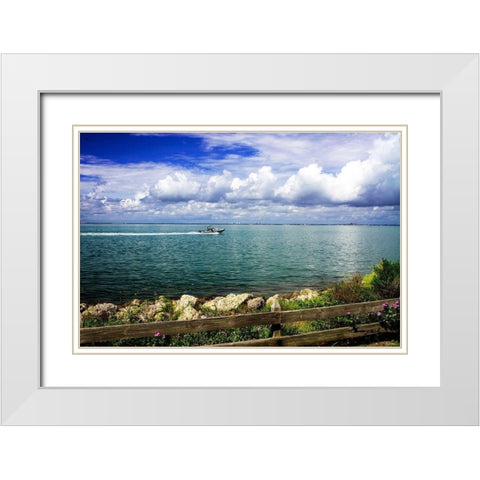 Back to the Dock White Modern Wood Framed Art Print with Double Matting by Hausenflock, Alan