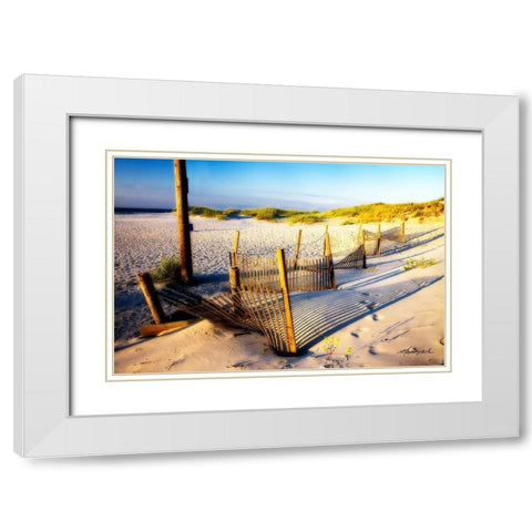 Sand and Sunshine White Modern Wood Framed Art Print with Double Matting by Hausenflock, Alan