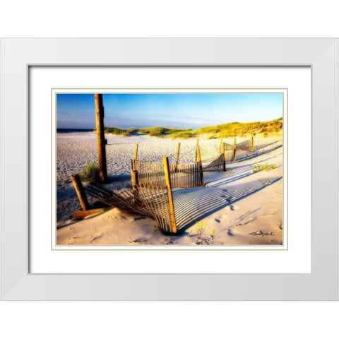 Sand and Sunshine White Modern Wood Framed Art Print with Double Matting by Hausenflock, Alan