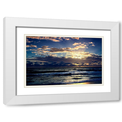 Sun Breaking Through White Modern Wood Framed Art Print with Double Matting by Hausenflock, Alan