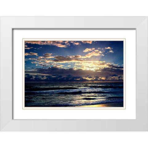 Sun Breaking Through White Modern Wood Framed Art Print with Double Matting by Hausenflock, Alan