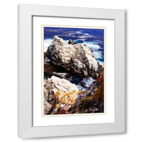 Pinnacle Cove II White Modern Wood Framed Art Print with Double Matting by Hausenflock, Alan