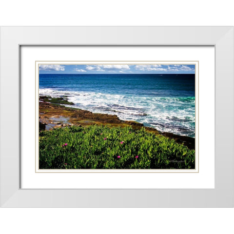 La Jolla Shore White Modern Wood Framed Art Print with Double Matting by Hausenflock, Alan