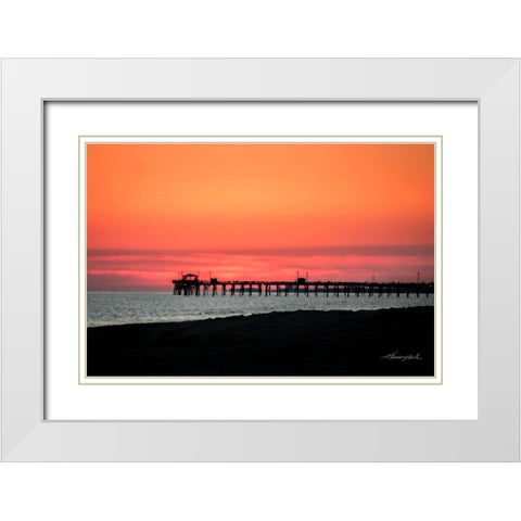 Ready for Night Fishing White Modern Wood Framed Art Print with Double Matting by Hausenflock, Alan