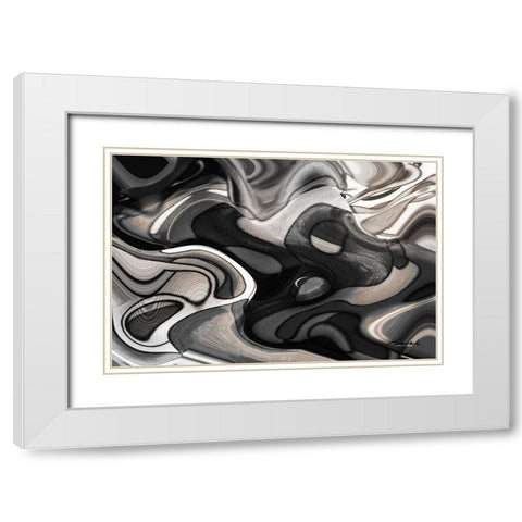 Jumble White Modern Wood Framed Art Print with Double Matting by Hausenflock, Alan