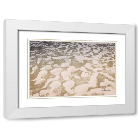 Sand White Modern Wood Framed Art Print with Double Matting by Hausenflock, Alan