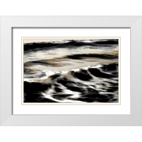 Stormy Waves White Modern Wood Framed Art Print with Double Matting by Hausenflock, Alan
