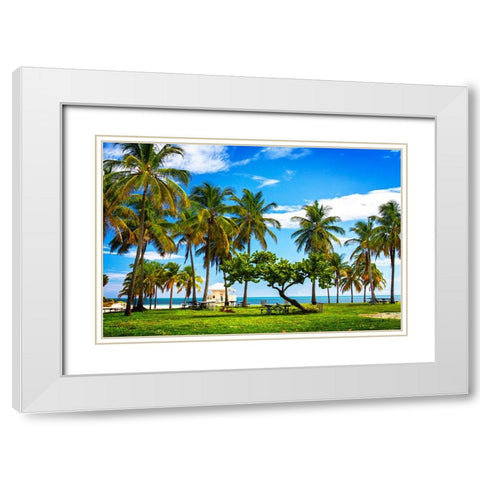 Ice Cream at the Beach White Modern Wood Framed Art Print with Double Matting by Hausenflock, Alan