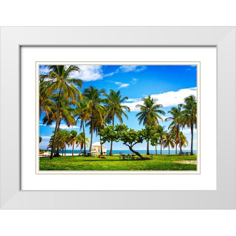 Ice Cream at the Beach White Modern Wood Framed Art Print with Double Matting by Hausenflock, Alan