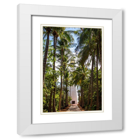 Cape Florida Light II White Modern Wood Framed Art Print with Double Matting by Hausenflock, Alan