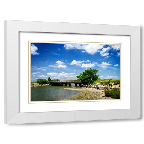 Bridge to Tomorrow White Modern Wood Framed Art Print with Double Matting by Hausenflock, Alan