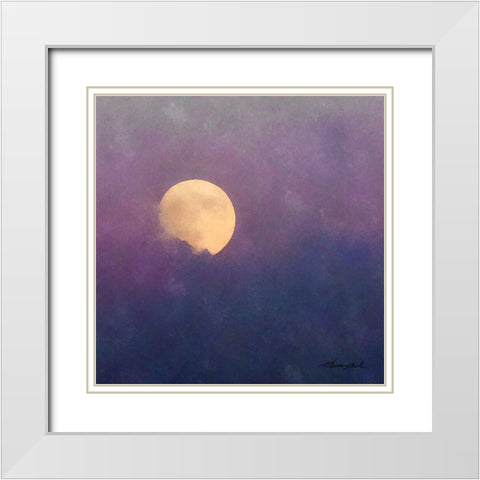 Moonrise White Modern Wood Framed Art Print with Double Matting by Hausenflock, Alan