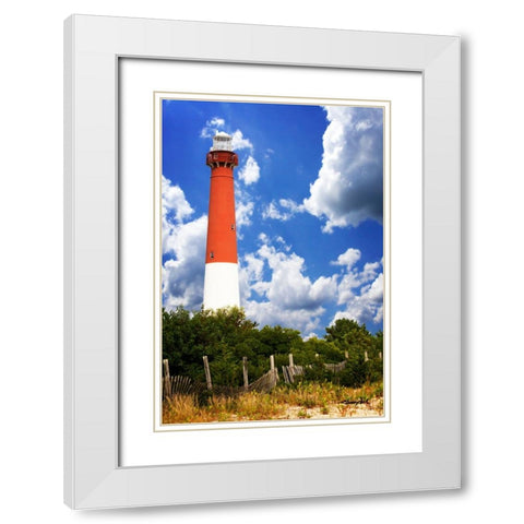 Barnegat Light White Modern Wood Framed Art Print with Double Matting by Hausenflock, Alan