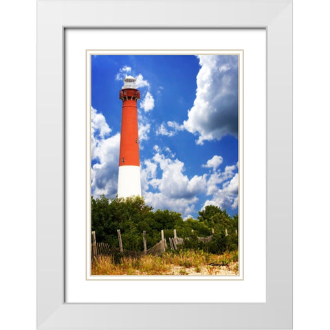 Barnegat Light White Modern Wood Framed Art Print with Double Matting by Hausenflock, Alan