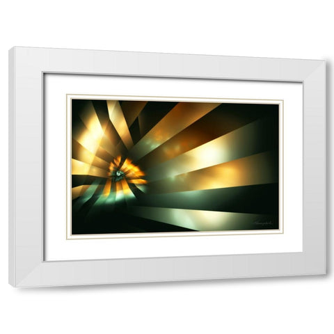 Nexus of Light White Modern Wood Framed Art Print with Double Matting by Hausenflock, Alan