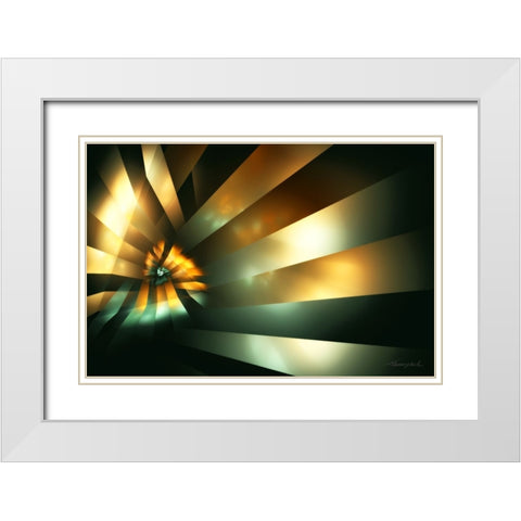 Nexus of Light White Modern Wood Framed Art Print with Double Matting by Hausenflock, Alan