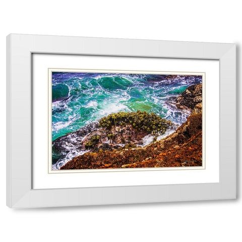 Point Lobos Coastline White Modern Wood Framed Art Print with Double Matting by Hausenflock, Alan