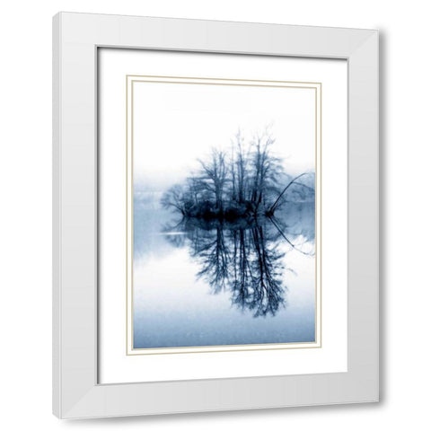 Fog on the Lake II White Modern Wood Framed Art Print with Double Matting by Hausenflock, Alan