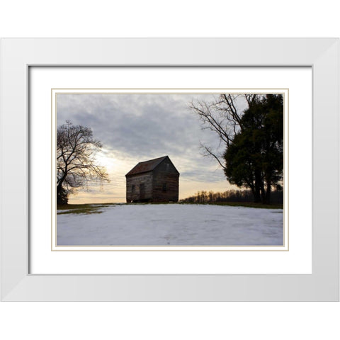 Winter Sky II White Modern Wood Framed Art Print with Double Matting by Hausenflock, Alan