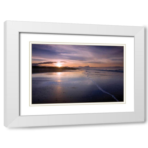 Stormy Sunrise White Modern Wood Framed Art Print with Double Matting by Hausenflock, Alan