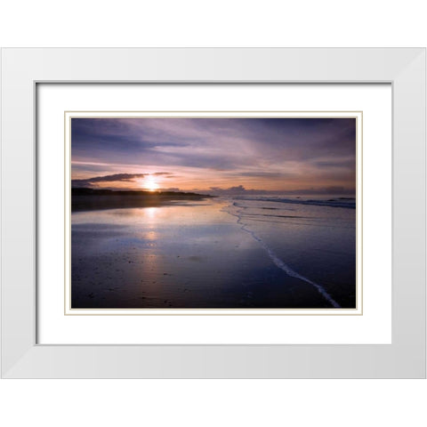 Stormy Sunrise White Modern Wood Framed Art Print with Double Matting by Hausenflock, Alan