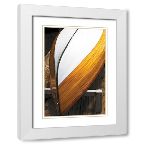 New Boat I White Modern Wood Framed Art Print with Double Matting by Hausenflock, Alan
