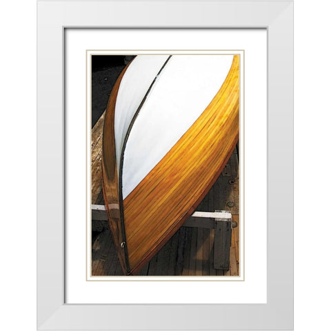 New Boat I White Modern Wood Framed Art Print with Double Matting by Hausenflock, Alan