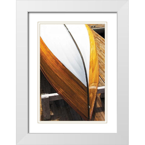 New Boat II White Modern Wood Framed Art Print with Double Matting by Hausenflock, Alan