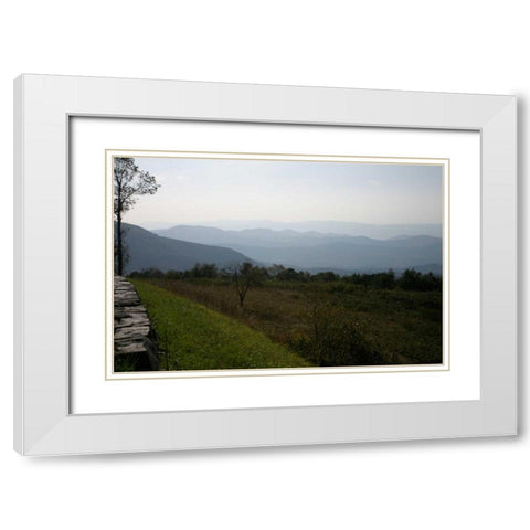 Serene Countryside I White Modern Wood Framed Art Print with Double Matting by Hausenflock, Alan