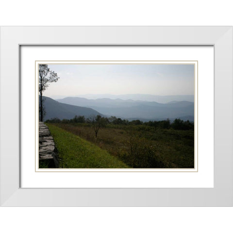 Serene Countryside I White Modern Wood Framed Art Print with Double Matting by Hausenflock, Alan