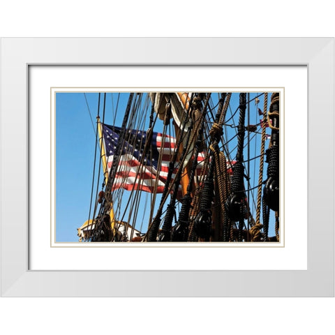 Patriotic I White Modern Wood Framed Art Print with Double Matting by Hausenflock, Alan