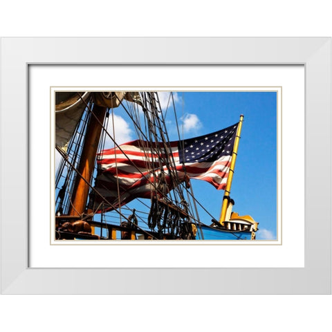 Patriotic II White Modern Wood Framed Art Print with Double Matting by Hausenflock, Alan