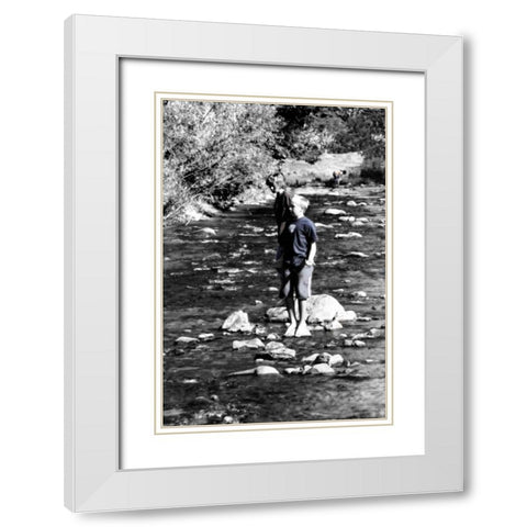 Children at Play II White Modern Wood Framed Art Print with Double Matting by Hausenflock, Alan