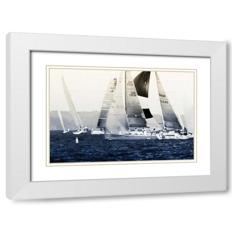 Ready for the Race II White Modern Wood Framed Art Print with Double Matting by Hausenflock, Alan