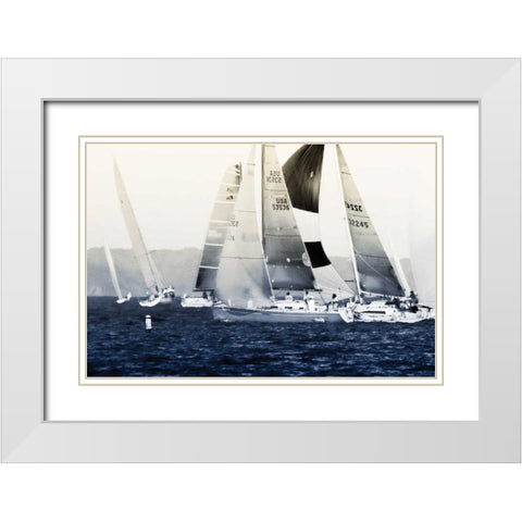 Ready for the Race II White Modern Wood Framed Art Print with Double Matting by Hausenflock, Alan