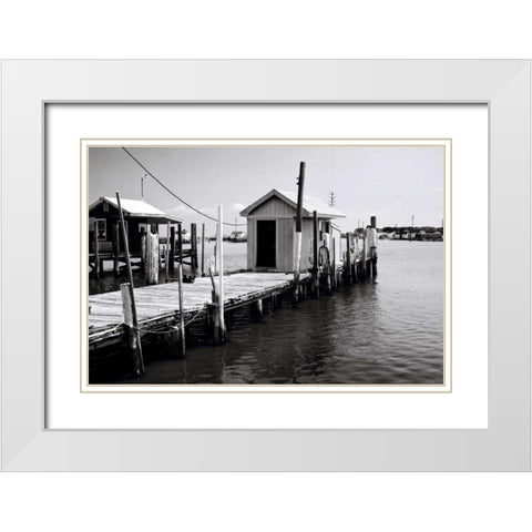 Tangier Island IV White Modern Wood Framed Art Print with Double Matting by Hausenflock, Alan