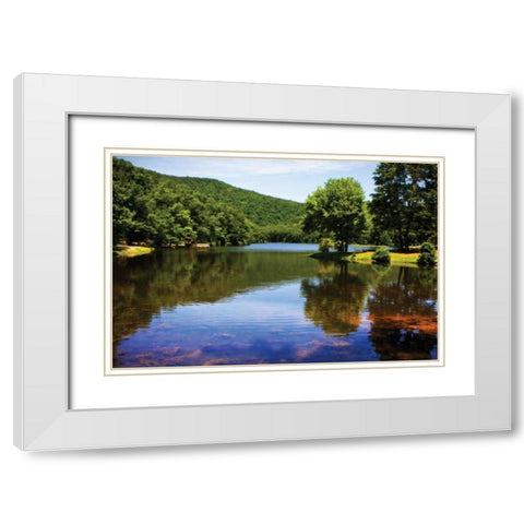 Sherando Lake White Modern Wood Framed Art Print with Double Matting by Hausenflock, Alan