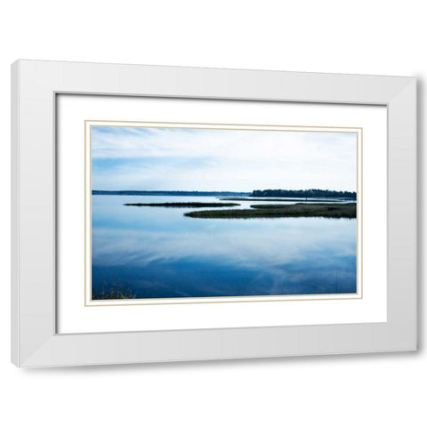 Still Water I White Modern Wood Framed Art Print with Double Matting by Hausenflock, Alan