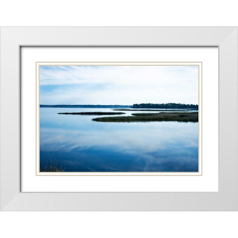 Still Water I White Modern Wood Framed Art Print with Double Matting by Hausenflock, Alan