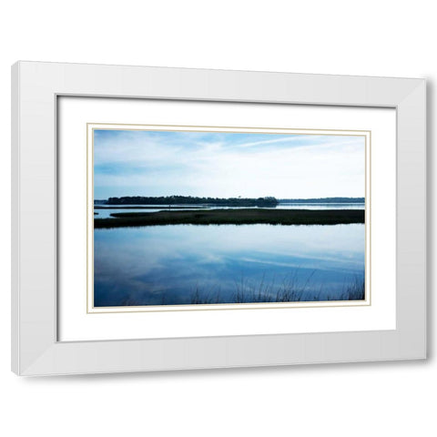 Still Water II White Modern Wood Framed Art Print with Double Matting by Hausenflock, Alan