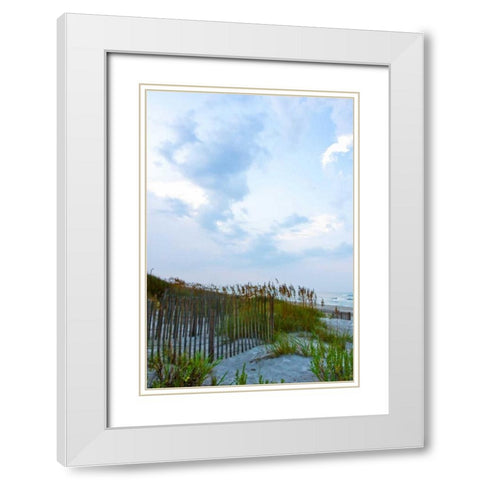 Early Morning in the Dunes VI White Modern Wood Framed Art Print with Double Matting by Hausenflock, Alan